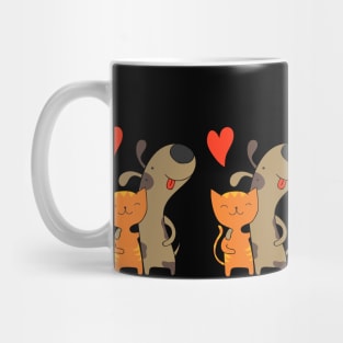 dog and cat lover pattern Mug